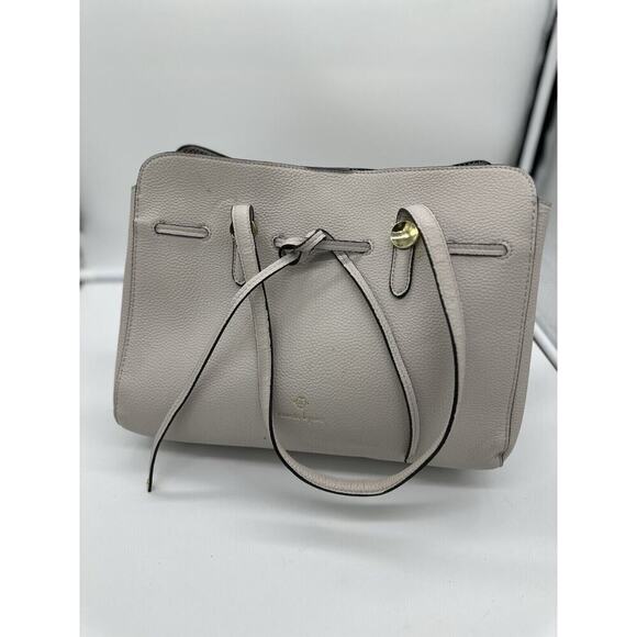 NANETTE LAPORE Light Gray Bowed Shoulder Bag Double Handeled Purse - Picture 1 of 12